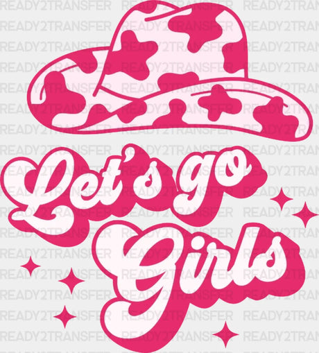 Pink Hat Let’s Go Girls Dtf Transfer