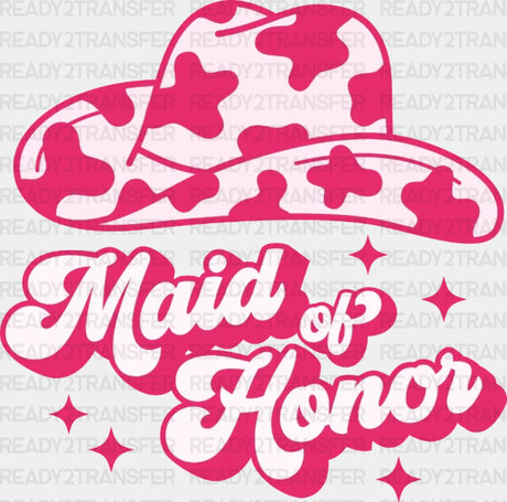 Pink Hat Maid Of Honor Dtf Transfer