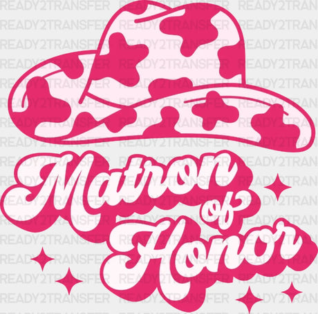 Pink Hat Matron Of Honor Dtf Transfer