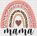Pink Heart Mama DTF Transfer ready2transfer Black