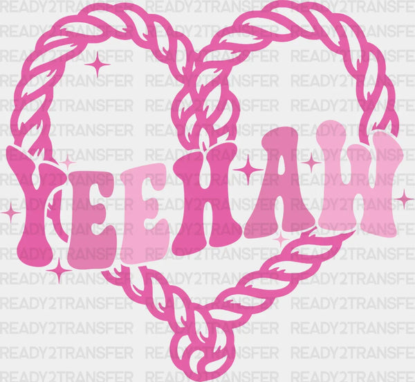 Pink Heart Yeehaw Design - Cowgirl DTF Transfers