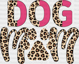 Pink Leopard Dog Mam Dtf Transfer