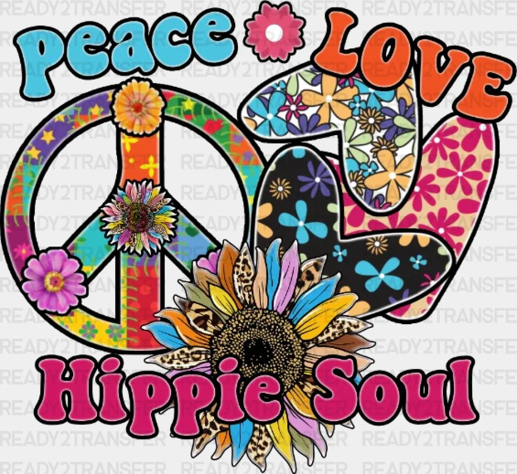 Pink Love Hippie Soul Dtf Transfer