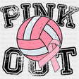 Pink Out - Volleyball DTF Transfers ready2transfer Dark Color Design (See Imaging)