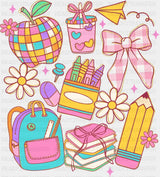 Pink School Items - Back To School DTF Transfer ready2transfer