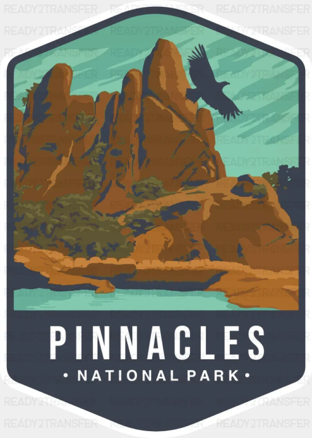 Pinnacles National Park Colorful Design - National Parks DTF Transfer ready2transfer