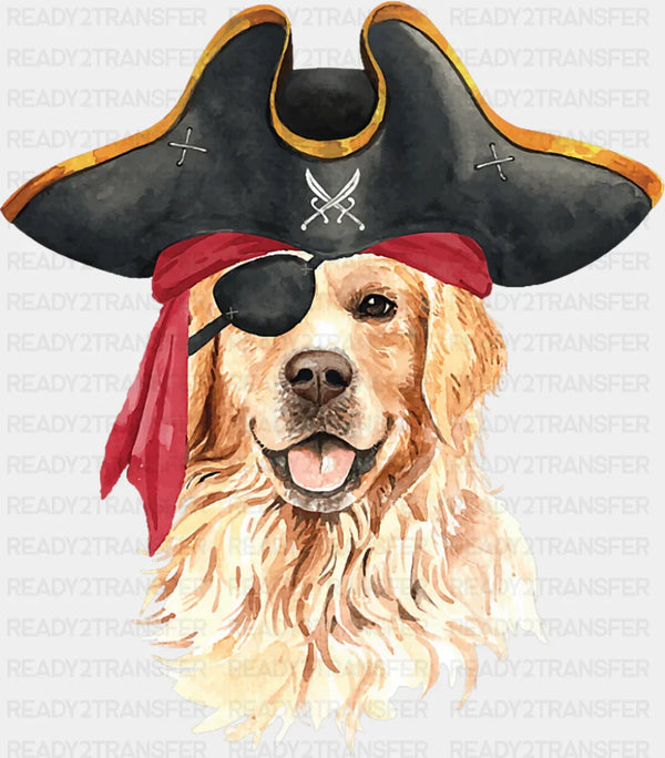 Pirate Golden Retriever - Dogs DTF Transfer