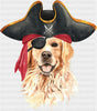 Pirate Golden Retriever - Dogs DTF Transfer