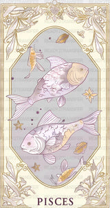 Pisces Tarot Card - Zodiacs & Horoscopes Dtf Transfer