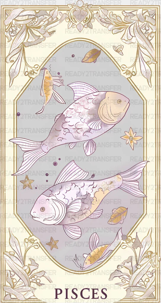 Pisces Tarot Card - Zodiacs & Horoscopes Dtf Transfer