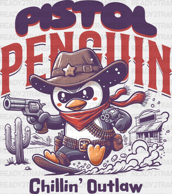 Pistol Penguin Chillin Outlaw Design - Rodeo DTF Transfers