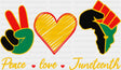 Place Love Juneteenth Cursive - Juneteenth DTF Transfer