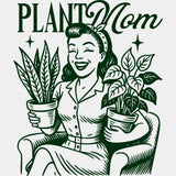 Plant Mom, Vintage - Plants DTF Transfers ready2transfer Green Color Design (See Imaging)