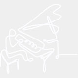 Playing Piano, Line Art - Music DTF Transfers ready2transfer Light Color Design (See Imaging)