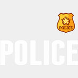 Police Badge B&W - Police DTF Transfers ready2transfer Light Color Design (See Imaging)