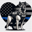 Police Dog, Heart US Flag - Police DTF Transfers ready2transfer