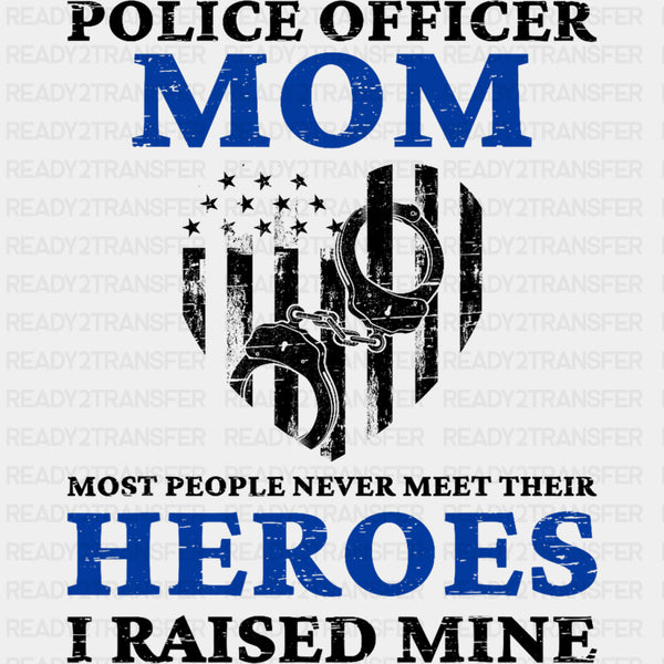 Police Officer Mom, Blue Design - Police DTF Transfers