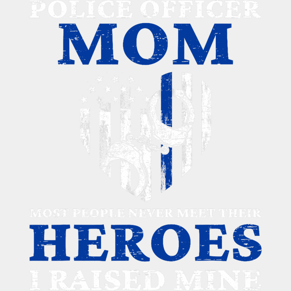 Police Officer Mom, Blue Design - Police DTF Transfers ready2transfer Light Color Design (See Imaging)
