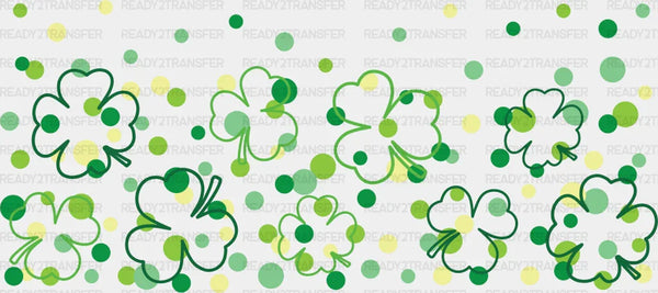 Polka Dot Clovers - St Patrick Cup Wrap UV Sticker Permanent UV DTF Decal