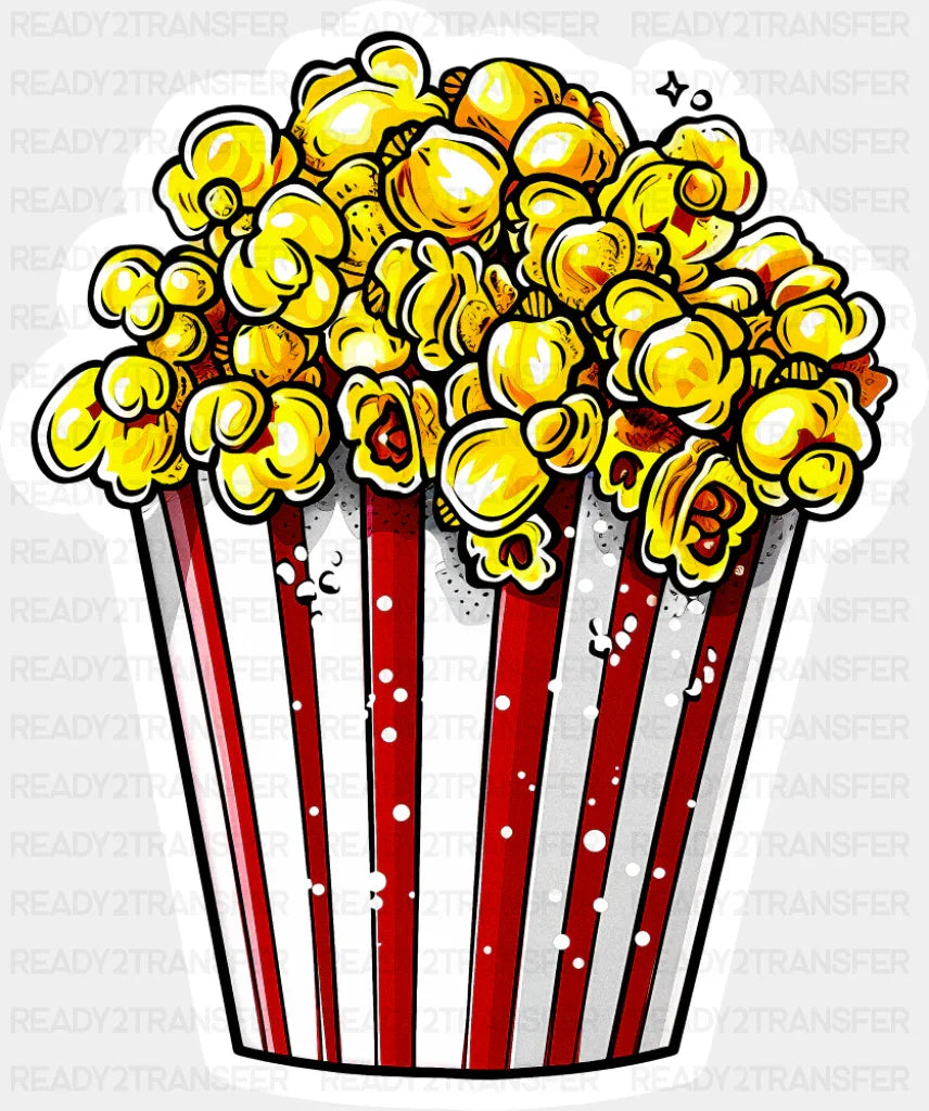 Popcorn - Minimal UV Sticker Permanent UV DTF Decal