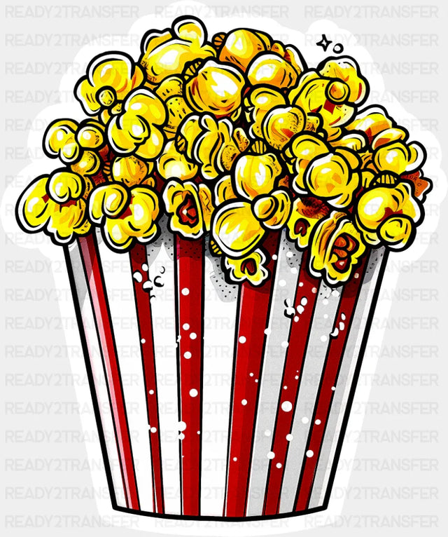 Popcorn - Minimal UV Sticker Permanent UV DTF Decal