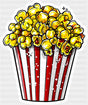 Popcorn - Minimal UV Sticker Permanent UV DTF Decal