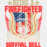 Post Apocalyptic Survival Skill - Fire Department DTF Transfers ready2transfer Light Color Design (See Imaging)