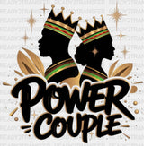 Power Couple King And Queen - Dtf Transfer Adult Unisex S & M (10’’) / Dark Color Design (See