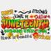 Power June 19 Strong Culture Design - BLM Juneteenth DTF Transfer ready2transfer White