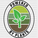 Powered By Plants Ellipse - Vegan DTF Transfers - Adult Unisex - S & M (10’’) / Dark Color Design (See Imaging)