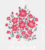 Praying Mama Church Pink Flowers - Mother’s Day DTF Transfer Adult Unisex - S & M (10’’) / Light Color Design (See