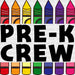 Pre-k Crew Pencil Design - Pre-k DTF Heat Transfer ready2transfer Black