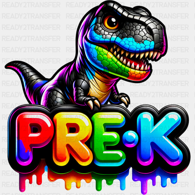Pre-K Dinosaur Colorful - Pre-K DTF Transfers ready2transfer