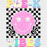 Pre-K Vibes Star Eyes Smiley - Pre-K DTF Transfers ready2transfer Dark Color Design (See Imaging)