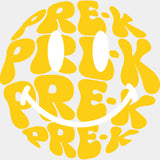 Pre-K Yellow Smiley - Pre-K DTF Transfers ready2transfer Light Color Design (See Imaging)