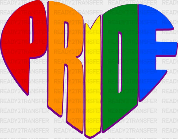 Pride Heart Shape Design - Pride DTF Transfer