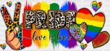 Pride Love Is Heart - Lgbtq Cup Wrap Uv Sticker Permanent Dtf Decal