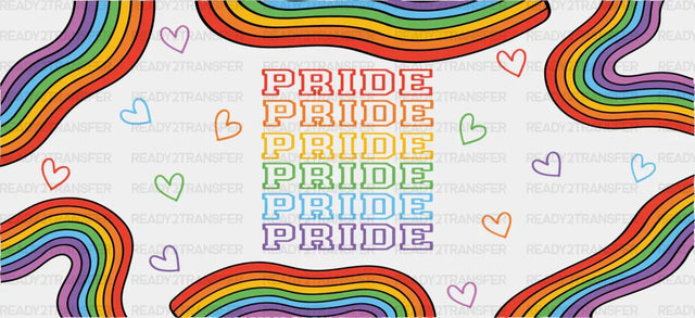 Pride Rainbow - Lgbtq Cup Wrap Uv Sticker Permanent Dtf Decal