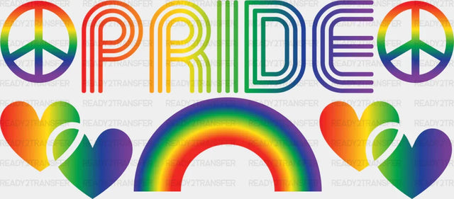 Pride Rainbow - Lgbtq Cup Wrap Uv Sticker Permanent Dtf Decal