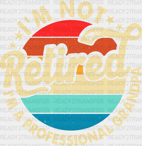 Professional Grandpa Circular Design - Retirement DTF heat transfer