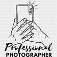 Professional Photographer, Phone Camera B&W - Photography DTF Transfers ready2transfer Dark Color Design (See Imaging)