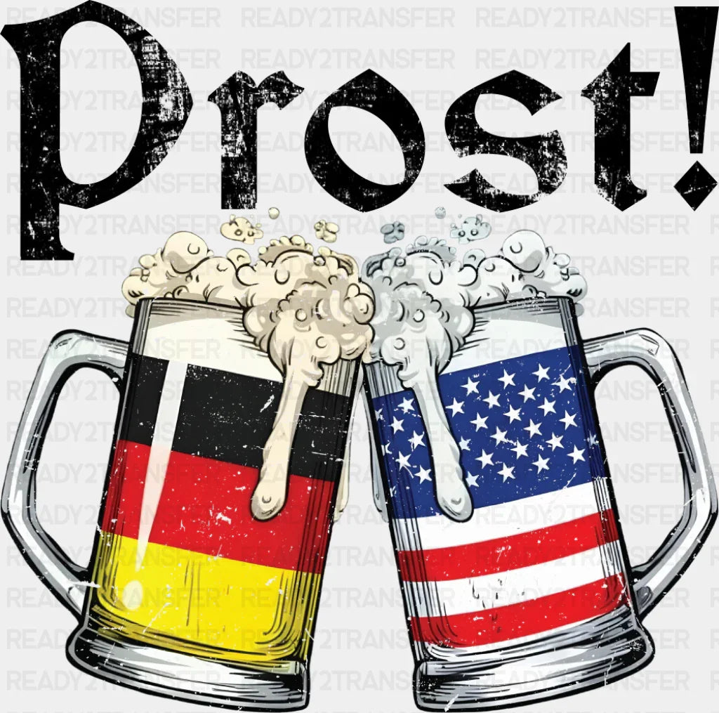 Prost Beer - Oktoberfest DTF Transfer Adult Unisex - S & M (10’’) / Dark Color Design (See Imaging)
