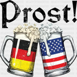 Prost Beer - Oktoberfest DTF Transfer Adult Unisex - S & M (10’’) / Dark Color Design (See Imaging)