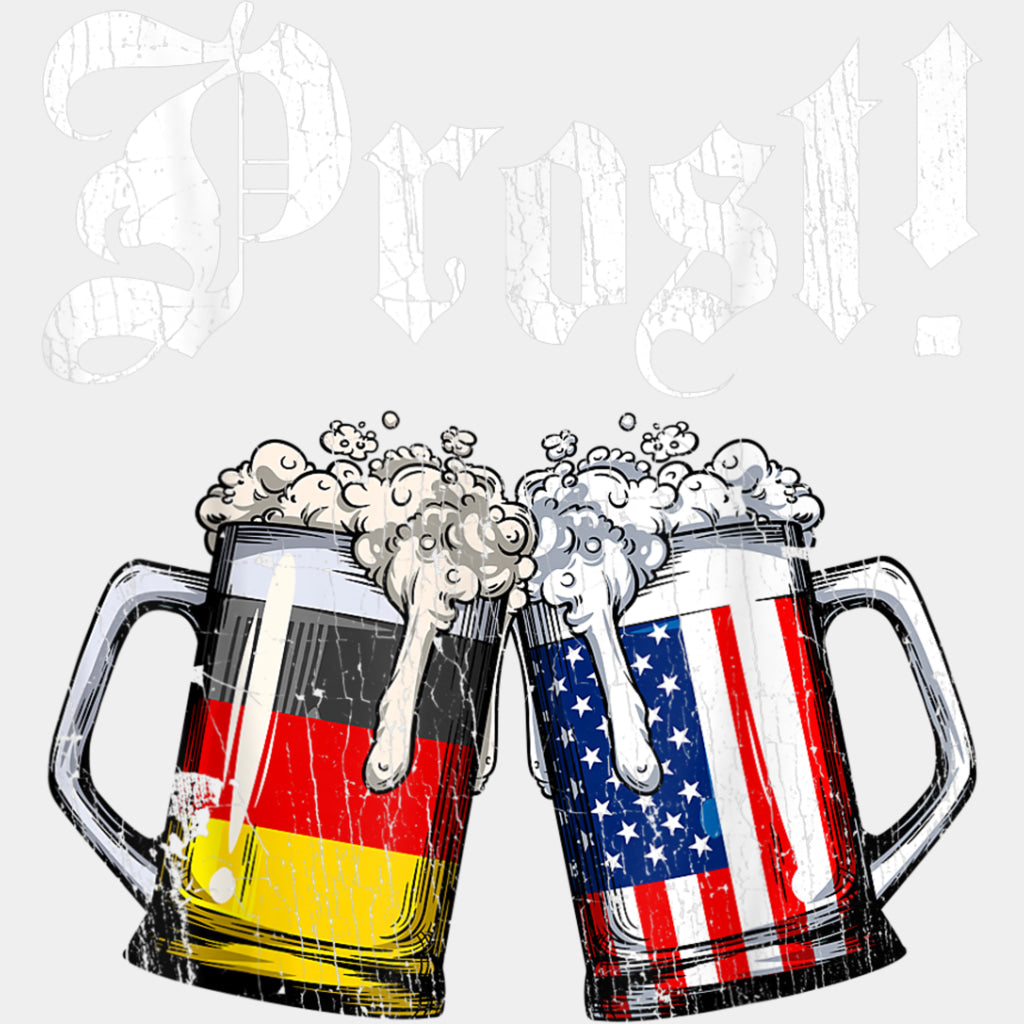 Prost, Germany & USA Flag - Oktoberfest DTF Transfers ready2transfer Light Color Design (See Imaging)