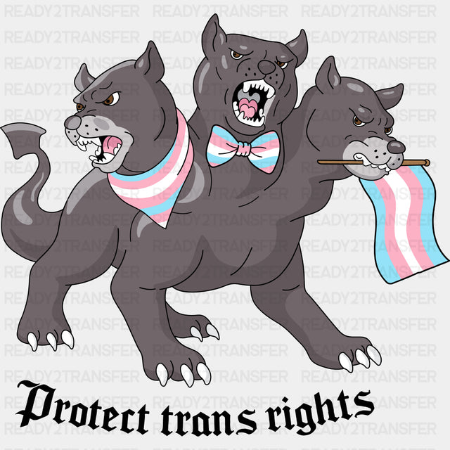 Protect Trans Rights - Transgender DTF Transfers ready2transfer Dark Color Design (See Imaging)
