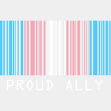 Proud Ally, Barcode - Transgender DTF Transfers ready2transfer Light Color Design (See Imaging)