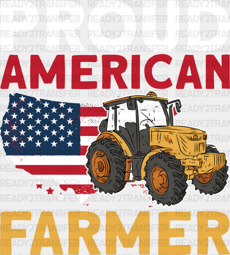 Proud American Farmer Tractor Design - Dtf Transfer