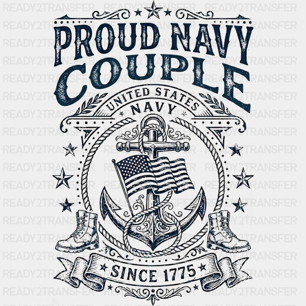Proud Navy Couple - Navy DTF Transfers