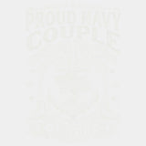 Proud Navy Couple - Navy DTF Transfers - Adult Unisex - S & M (10’’) / Light Color Design (See Imaging)