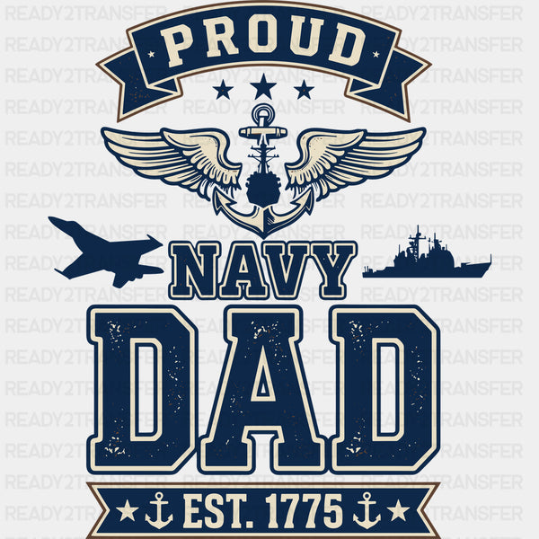 Proud Navy Dad, EST. 1775 - Navy DTF Transfers